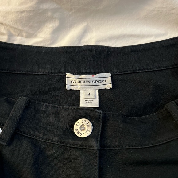 ST JOHN SPORT Black Stretch five‎ pocket Straight Leg Jeans Pants 6 - Picture 5 of 11
